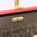 FENDI Vanity Handtas Leer Rood Goud Origineel 184315A-15