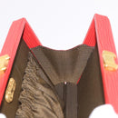 FENDI Vanity Handtas Leer Rood Goud Origineel 184315A-17