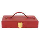 FENDI Vanity Handtas Leer Rood Goud Origineel 184315A-2