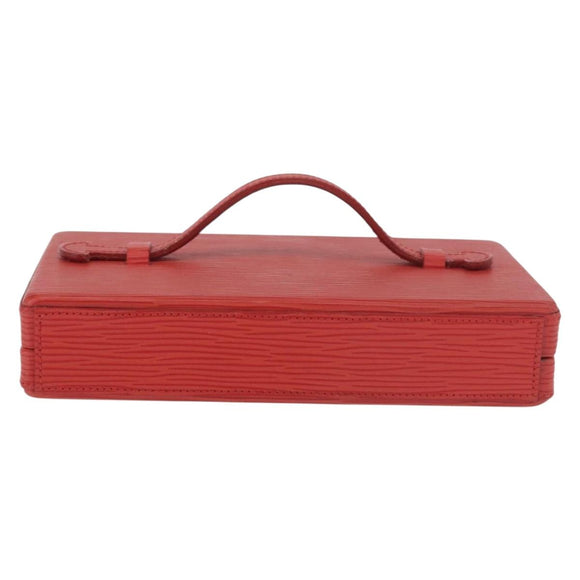 FENDI Vanity Handtas Leer Rood Goud Origineel 184315A