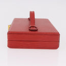 FENDI Vanity Handtas Leer Rood Goud Origineel 184315A-4