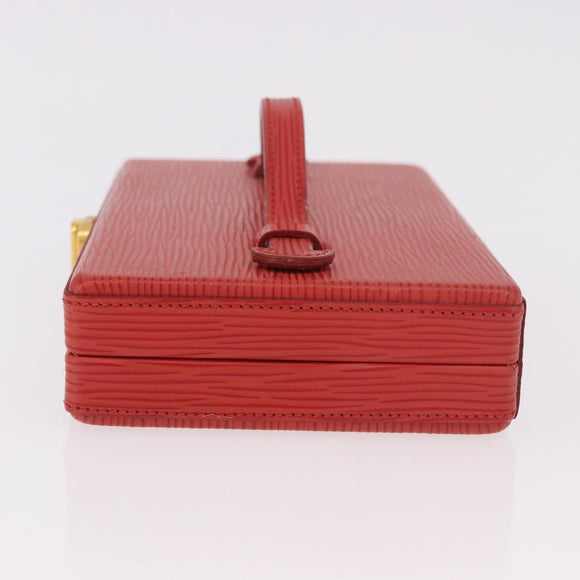 FENDI Vanity Handtas Leer Rood Goud Origineel 184315A