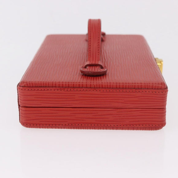 FENDI Vanity Handtas Leer Rood Goud Origineel 184315A