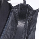 GUCCI Horsebit Shoulder Bag Leather Black Gold Auth 184318-18