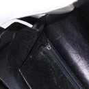 GUCCI Horsebit Shoulder Bag Leather Black Gold Auth 184318-20