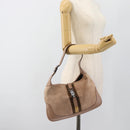 GUCCI Sherry Line Jackie Shoulder Bag Suede Pink Silver 001 3306 Auth 184319V-21