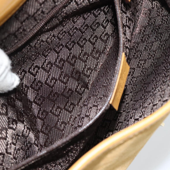 GUCCI Bamboo Jackie Shoulder Bag Suede Beige Gold 001 4096 Auth 184325V