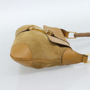 GUCCI Bamboo Jackie Shoulder Bag Suede Beige Gold 001 4096 Auth 184325V-5