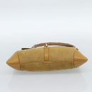 GUCCI Bamboo Jackie Shoulder Bag Suede Beige Gold 001 4096 Auth 184325V-9