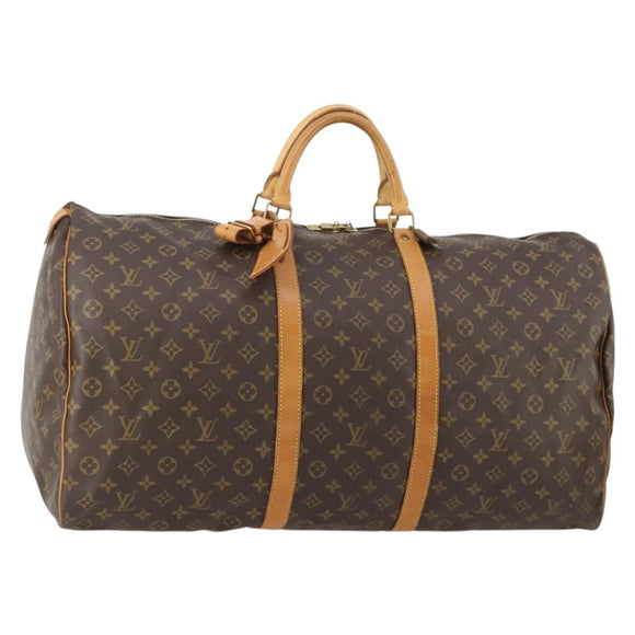LOUIS VUITTON Monogram Keepall 60 Boston Bag M41422 LV Auth 184326A