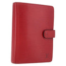 LOUIS VUITTON Epi Agenda MM Day Planner Cover Red R20047 LV Auth 184327-1