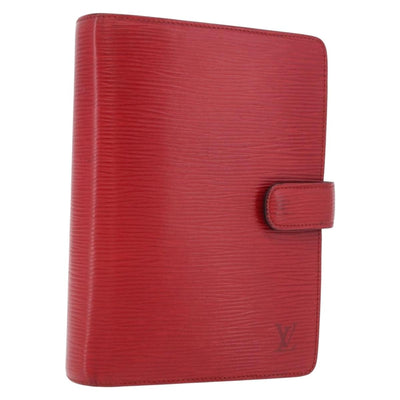 LOUIS VUITTON Epi Agenda MM Day Planner Cover Red R20047 LV Auth 184327