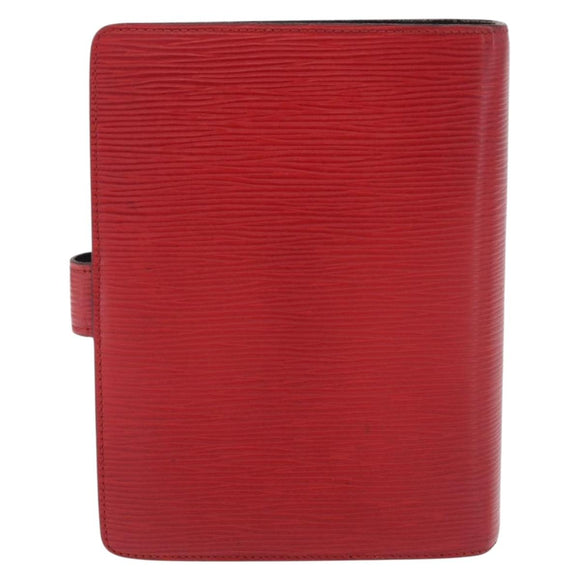 LOUIS VUITTON Epi Agenda MM Day Planner Cover Red R20047 LV Auth 184327