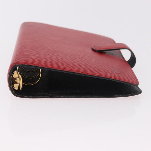 LOUIS VUITTON Epi Agenda MM Day Planner Cover Red R20047 LV Auth 184327