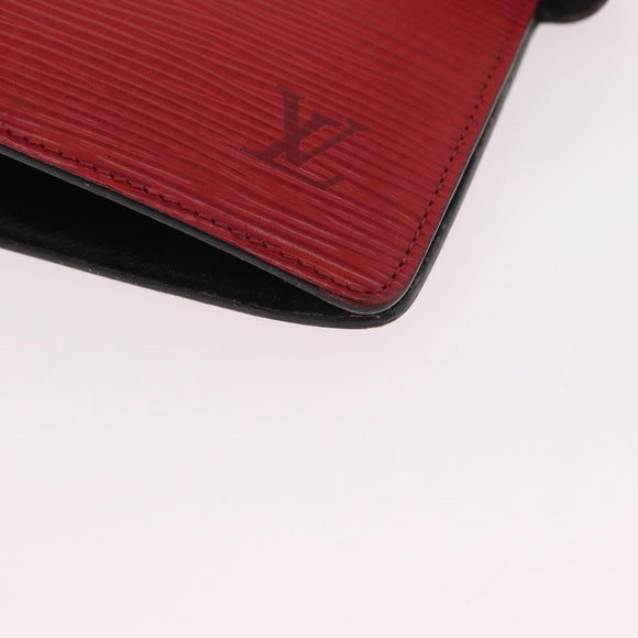 LOUIS VUITTON Epi Agenda MM Day Planner Cover Red R20047 LV Auth 184327