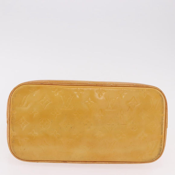 LOUIS VUITTON Monogram Vernis Houston Handtasche Beige M91004 LV Auth 184328
