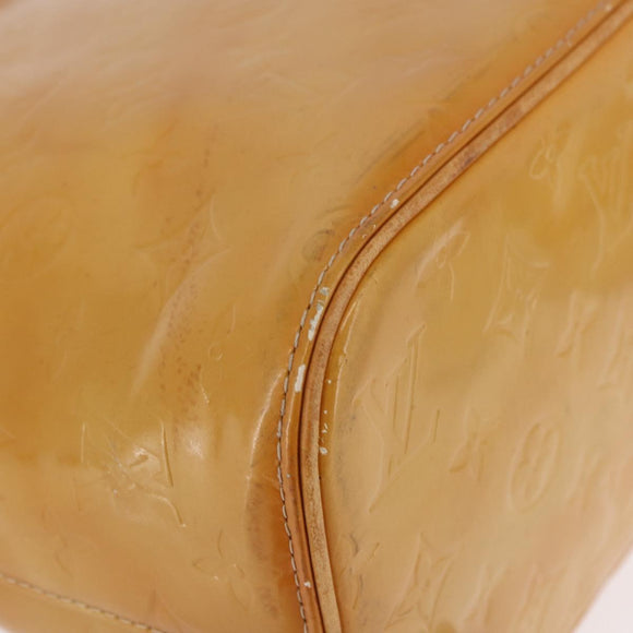 LOUIS VUITTON Monogram Vernis Houston Handtasche Beige M91004 LV Auth 184328