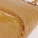 LOUIS VUITTON Monogram Vernis Houston Handtasche Beige M91004 LV Auth 184328-12