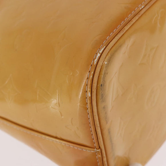 LOUIS VUITTON Monogram Vernis Houston Handtasche Beige M91004 LV Auth 184328