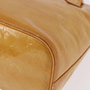 LOUIS VUITTON Monogram Vernis Houston Handtasche Beige M91004 LV Auth 184328-14