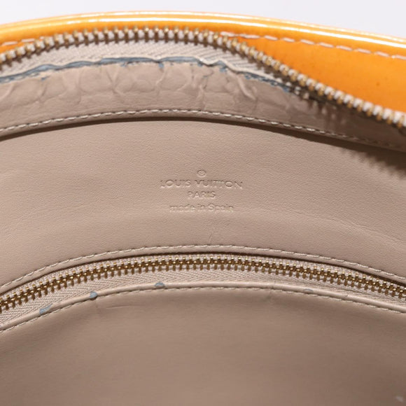 LOUIS VUITTON Monogram Vernis Houston Handtasche Beige M91004 LV Auth 184328
