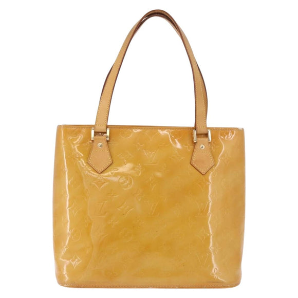 LOUIS VUITTON Monogram Vernis Houston Handtasche Beige M91004 LV Auth 184328