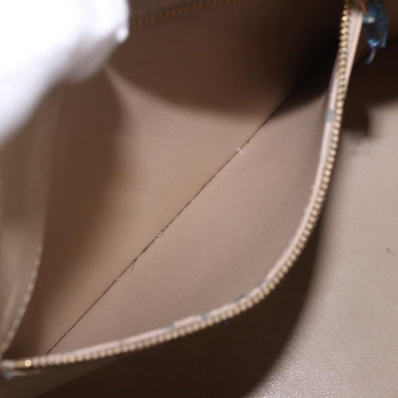 LOUIS VUITTON Monogram Vernis Houston Handtasche Beige M91004 LV Auth 184328