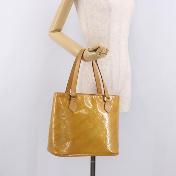 LOUIS VUITTON Monogram Vernis Houston Handtasche Beige M91004 LV Auth 184328
