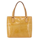 LOUIS VUITTON Monogram Vernis Houston Handtasche Beige M91004 LV Auth 184328-3