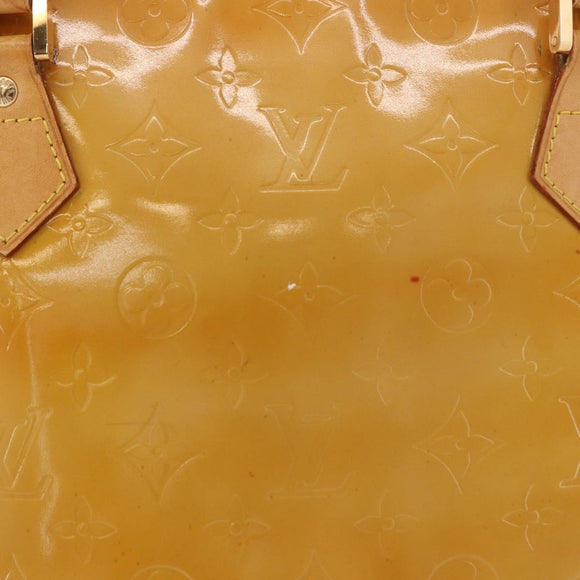 LOUIS VUITTON Monogram Vernis Houston Handtasche Beige M91004 LV Auth 184328