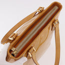 LOUIS VUITTON Monogram Vernis Houston Handtasche Beige M91004 LV Auth 184328-7