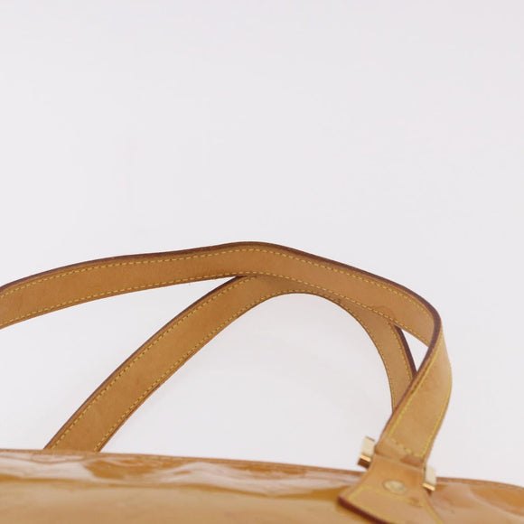 LOUIS VUITTON Monogram Vernis Houston Handtasche Beige M91004 LV Auth 184328