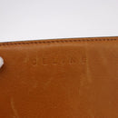 CELINE Kettenhandtasche Leder Beige Gold Auth 184329A-14