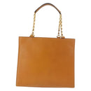 CELINE Kettenhandtasche Leder Beige Gold Auth 184329A-3