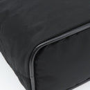 CELINE Circle Hand Bag Nylon Black Gold Auth 184330-13
