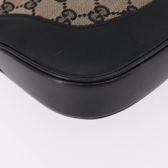 GUCCI GG Canvas Jackie Shoulder Bag Navy Gold 001 3306 Auth 184332V