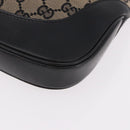GUCCI GG Canvas Jackie Shoulder Bag Navy Gold 001 3306 Auth 184332V-14