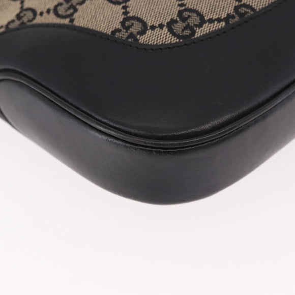 GUCCI GG Canvas Jackie Shoulder Bag Navy Gold 001 3306 Auth 184332V
