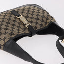 GUCCI GG Canvas Jackie Shoulder Bag Navy Gold 001 3306 Auth 184332V-6
