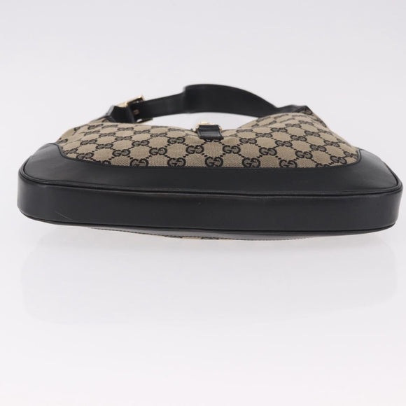 GUCCI GG Canvas Jackie Shoulder Bag Navy Gold 001 3306 Auth 184332V