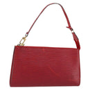 LOUIS VUITTON Epi Pochette Accessoires Pouch Red M52947 LV Auth 184334-1