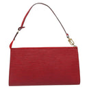 LOUIS VUITTON Epi Pochette Accessoires Pouch Red M52947 LV Auth 184334-2