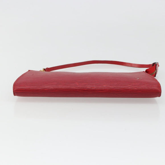 LOUIS VUITTON Epi Pochette Accessoires Pouch Red M52947 LV Auth 184334