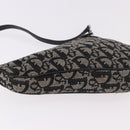 Christian Dior Trotter Canvas Saddle Accessory Pouch Navy Silver Auth 184338V-15