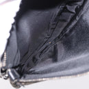 Christian Dior Trotter Canvas Saddle Accessory Pouch Navy Silver Auth 184338V-11
