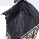 Christian Dior Trotter Canvas Saddle Accessory Pouch Navy Silver Auth 184338V-18