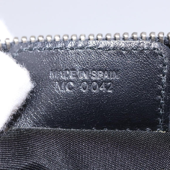 Christian Dior Trotter Canvas Saddle Accessory Pouch Navy Silver Auth 184338V