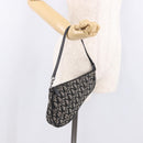 Christian Dior Trotter Canvas Saddle Accessory Pouch Navy Silver Auth 184338V-20