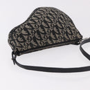 Christian Dior Trotter Canvas Saddle Accessory Pouch Navy Silver Auth 184338V-6