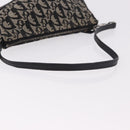 Christian Dior Trotter Canvas Saddle Accessory Pouch Navy Silver Auth 184338V-7